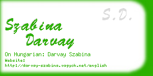szabina darvay business card